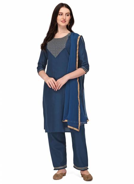 LV New Designer Cotton Daily Wear Women Salwaar Suit Collection LV113-BLUE